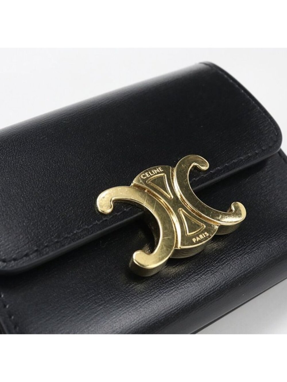 Celine Compact Wallet Triomphe Trifold Leather - Picture 9 of 9
